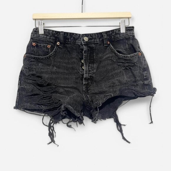 Zara Pants - Zara black denim shorts size 6